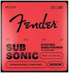 Fender 9050M Stainless Steel Flatwound Long Scale Electric Bass Guitar Strings - Medium