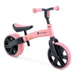 Yvolution 5024452, Junior Balance Bike, Pink, Multiple Adjustable Handlebar and Seat, Puncture-proof 9 Inch Wheels, Flexible Children's Balance Bike from 18 Months