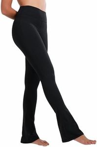 Sunzel Butterflycra High Waist Mini Flared Leggings for Women, Tummy Control Casual Flare Yoga Pants for Yoga Workout Gym, Black, Medium
