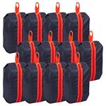 SNDIA Pack of 12 Reusable Shoe Bag for Travel & Storage Organizer for Women & Men Travel Accessories Shoe Organizer Shoe Pouches Shoe Cover for Travelling (40x13x18cm, Blue & Red)