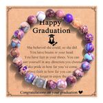 TEVOP Graduation Gifts for Her, Graduation Bracelet Imperial Stones Bracelet Gifts for Graduates, Special Graduation Gifts for Daughter Friend Sister Granddaughter