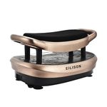 EILISON 3D Vibration Plate Exercise Machine - Whole Body Workout Vibration Fitness Platform w/Loop Bands - Home Training Equipment for Recovery, Wellness, Weight Loss (Brown-9)