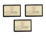 Khadi Natural Herbal Natural Charcoal Soap| Deeply cleanses and detoxifies| Reduces acne and blackheads| Firms up skin| Suitable for all skin types| Pack of 3 (125gm*3) (375gm)