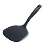 Tasty Everyday Pancake Turner with Flattened Edges, Extra Large Spatula, Soft-Touch Handle, Making & Serving Pancakes Crêpes, Suitable for Coated Pans, Size: 34x15x6cm, Colour: Black & Grey