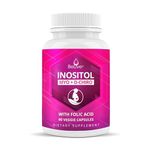 Myo-Inositol & D-Chiro Capsules with Folic Acid for PCOS | Prenatal Fertility Supplements for Women | Vitamin B8 | Improves Hormonal Balance & Supports Ovarian Function | 40 to 1 (90 Count)