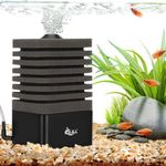 AQQA Aquarium Sponge Filter Submersible Fish Tank Filter Ultra Quiet Aeration Bio Sponge Corner Filter for Breeding Fry Betta Shrimp Fish Tank