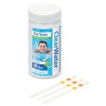 Clear water Hot Tub, Pool and Spa Test Strips x 50-3 in 1 - Measures Chlorine, PH and Total Alkalinit (Pack of 1 (50 Strips))