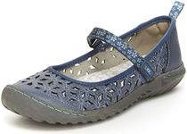 JBU by Jambu womens Wildflower Mj Mary Jane Flat, Denim, 9.5 US