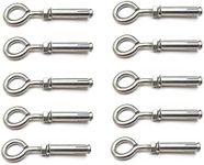 10X NUZAMAS M6 Expansion Screw Bolts Closed Hook 304 Stainless Steel Anchor Bolts Sleeve Screw for Wall Masonry Concrete Expansion Heavy Duty Bolts