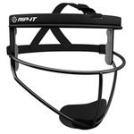 RIP-IT Original Defense Softball Face Mask | Lightweight Protective Softball Fielder's Mask | Youth | Black