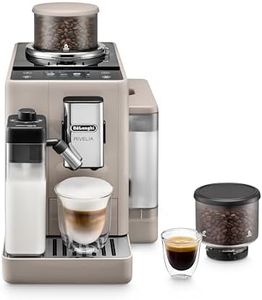 De'Longhi Rivelia Automatic Espresso Machine, Grinder & Frother, Easy Bean Switching, Beige