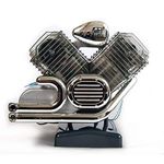 Machine Works Bulld Your Own V-Twin Motorcycle Engine Toy - Replica Model Building Kit - Features Sounds and Illumination, 150+ Pieces, 10+ Years