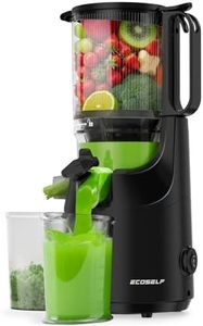 ECOSELF Cold Press Juicer Easy to Clean, Juicer Machines with 5.5" Mega Mouth & Large Feed Chute for Whole Fruits & Vegetables, Professional Juice Extractor Machine for Batch Juicing, High Juice Yield