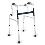 KosmoCare Premium Imported Light weight Aluminum Height Adjustable Folding Step-up Walker - Silver