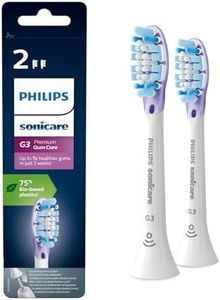 Philips Sonicare HX9052/17 Pack da 2 Testine di Ricambio G3 Premium Gum Care, con RFID e Tecnologia Adaptive, Per Gengive Sane, Bianco