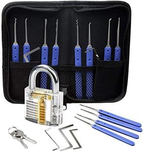 Lock Pick Set, Cozysmart 19 Piece Lock Picking set kit Tools with 1 Clear Practice and Training Locks for Lockpicking, Extractor Tool for Beginner and Pro Locksmiths