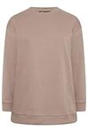 Yours Curve Mocha Crew Neck Sweatshirt - Women's - Plus Size Curve Brown