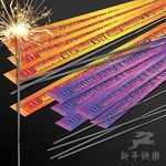 Pack of 100 Party Sparklers (50 Giant and 50 Large), Long Burn and Lots of Sparks - Great for all Occasions