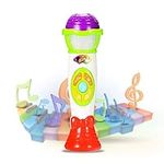 ThinkMax Microphone for Toddler, Kids Microphone Toy with Voice Change, Recording, Play Music and Colorful Light (Green)