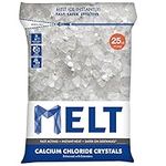 Snow Joe MELT25CC Calcium Chloride Crystals Ice Melter Resealable Bag, 25-Pound