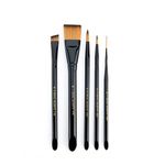 Royal & Langnickel RMAJ-Water Majestic Short Handle Paint Brush Set, Deluxe Watercolor, 5 Piece