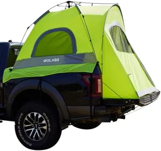 Golabs Truck Bed Tent for 5-6 Ft Bed, 8-Minutes Easy Setup by Pre-Attached Poles, Waterproof PU2000mm & 210D Oxford Fabric, 2-Person Portable with Extra Rainfly Cover, Include Storage Bag& Pocket&Hook