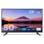 Cello C50RTS 50 inch Smart TV 4K Ultra HD LED Made in UK, FREEVIEW DVB-T2 HD: Prime Video, Netflix, YouTube, Disney+ & Catch Up TV Apps, 3x HDMI 50 inch Smart WiFi TV in Black