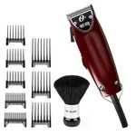 Oster Fast Feed Adjustable Pivot Motor Clipper 76023-510 with 8 Piece Guide Comb Set and Neck Duster