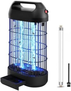 EUQQZU Lampe Anti Moustique Electrique, 18W 1800V Lampe Moustique Piège à Mouches avec Tube UV Interchangeable, Piège à Moustiques pour Réduire Les Mites Moustiques Insectes