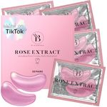 BLOOMORA Rose Under Eye Patches (30 Pairs) | Under Eye Mask for Appearance of Dark Circles | Eye Patches for Puffy Eyes Smoothing | Eye Masks | Eye Mask Skincare