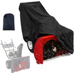 CGLEAM Snow Thrower Cover Waterproof Heavy Duty 420D Oxford Snow Blower Cover with Windproof Buckles and Elastic Cord for Outdoor Electric All Weather Protection 54"Lx43"Hx31"W