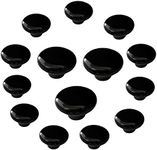 14packs Black Ceramic knobs Ymaiss Round Mushroom Cabinet Dresser Vintage pulls Door Handles Drawer Knob Pull Handle Dresser Pulls Cupboard Wardrobe Drawer knobs with Screws