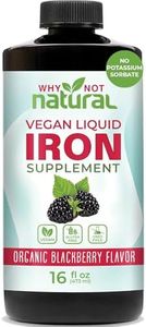 Liquid Iron Supplement for Women Men and Kids, Vegan Drops for Anemia