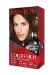 Revlon ColorSilk Hair Color, 20 Brown Black 1 ea (Pack of 3)