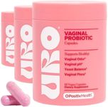 O Positiv URO Vaginal Probiotics for Women pH Balance with Prebiotics & Lactobacillus Probiotic Blend - Vaginal Health Supplement - Promote Healthy Vaginal Odor & Vaginal Flora, 60 Count (Pack of 3)