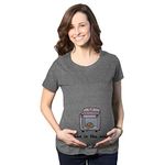 Maternity Bun in The Oven T Shirt Funny Pregnancy Announcement New Baby Tee Funny Graphic Maternity Tee Funny Food T Shirt Funny Maternity Shirts Dark Grey M