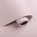 VaryPaper Peel and Stick Pink Faux Grasscloth Wallpaper 40cmx200cm Textured Fabric Contact Paper Pink Lining Paper for Wall Sticky Back Plastic Pink Wallpaper for Living Room Bedroom Furniture Wrap