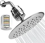 SparkPod High Pressure Shower Filter Head -Water Filter Suitable for People w/Dry Hair, Skin & Scalp, 9.5" Shower Head with Enhanced Formula Filter Helps Remove Chlorine (Luxury Polished Chrome)