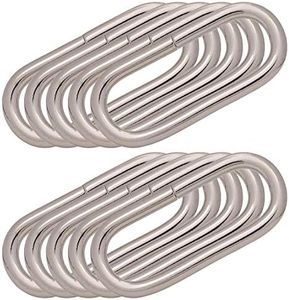 BIKICOCO 2'' Metal Oval Ring Buckle Loops Non Welded for Leather Purse Bags Handbag Straps, Silver - Pack of 10