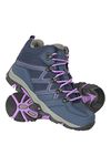 Mountain Warehouse Oscar Kids Walking Boots - Durable Childrens Hiking Shoes, Breathable Girls & Boys Footwear, Suede, Synthetic & Mesh Upper - for Camping & Trekking, Dark Purple, Kids Shoe Size 3 UK