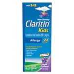 Claritin Kids Syrup Allergy Medication - 24 Hour Non-Drowsy Kids Allergy Medicine, Antihistamines For Kids, Fast Allergy Relief Of Itchy Watery Eyes, Sneezing, Runny Nose, Itchy Skin and Hives, 120mL