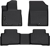 Findway F100 3D Car Floor Mat/Liner (TPE Rubber) Compatible with Hyundai Tucson Hybrid 2022-2024, All Weather, Laser Scanned, Great Coverage. for 1st & 2nd Row - Black