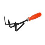Kraft Seeds Hand Cultivator - 1 PC | Cultivator Agriculture Tool for Home Gardening | Farming Tiller for Plants in Garden Durable Hand Cultivator for Garden (Red Handle, Black Metal) | Garden Tiller