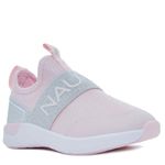 Nautica Girls' Slip-On Sneaker - Athletic Running Kids' Shoe for Walking, Running, Tennis, and Sports (Toddler/Little Kid), Light Pink Silver Mesh, 7 Toddler