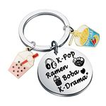 WSNANG K-Pop Fashion for Fans K-Drama Lover Gift K-Drama & K-Pop Merchandise K-Pop Ramen Boba Tea K-Drama Keychain (CA KRBK KC)