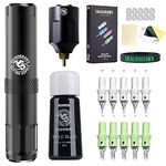 Dragonhawk S6 Tattoo Pen Kit, Rotary Tattoo Machine Coreless Motor Power by Mcore-C1, Tattoo Cartridges Needles Supply Kits for General Artists