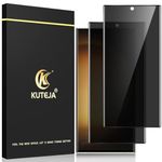 Kuteja Samsung Galaxy S23 Ultra Privacy Screen Protector, Anti-Spy Full Coverage Galaxy S23 Ultra Tempered Glass Screen Protector Film, High Sensitivity, Case-Friendly, 2-Pack