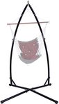 Sunnydaze Steel Hammock Chair X-Stand - 250-Pound Capacity - for Indoor or Outdoor Use - Black Powder-Coated Finish