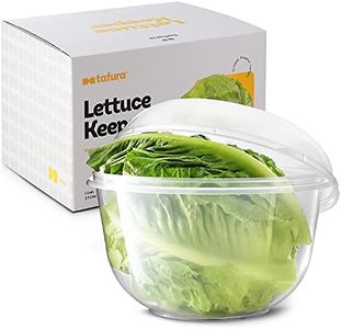 Tafura Lettuce Keeper for Fridge, Lettuce Crisper, Vegetable Saver with Cover, Lettuce Storage Container with Lid, Crisp and Fresh Greensaver, Salad Saver Box.