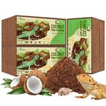 Riare Natural Coconut Fiber Substrate for Reptile- Premium Compressed Coconut Husk Terrarium Bedding for Reptile, Tortoise, Frogs, Snakes Hermit Crabs, Burrowing Animals(6 Pack)